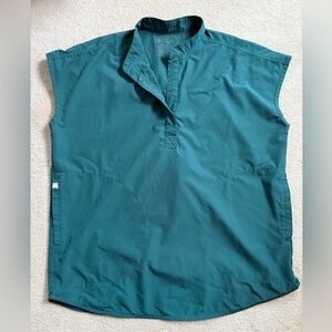 FIGS Rafaela Forest Green Scrub Top